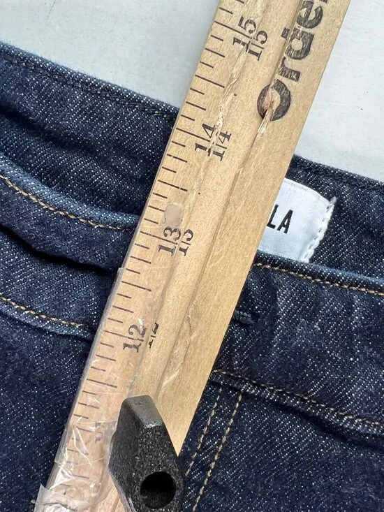 Pistola Jeans Women's 37x25* Beau Seamed Horseshoe Crop Dark Blue Denim Tag 33 - Picture 15 of 16